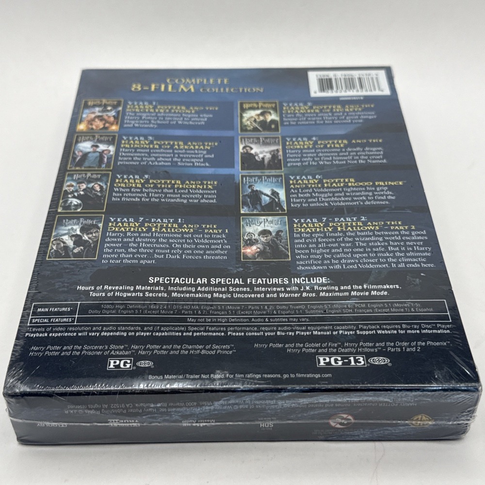 Harry‎ Potter Complete 8-film Collection Blu-ray Daniel Radcliffe NEW - Picture 7 of 7